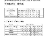 Nowy rozkład jazdy linii Rogozino - Ciółkowo