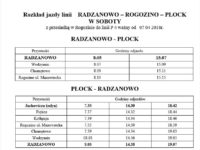 Nowy rozkład jazdy linii Rogozino - Radzanowo