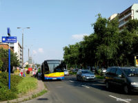 Uruchomiony na krótko przystanek zastępczy przed skrzyżowaniem z ul. Sportową