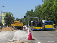 Prace na skrzyżowaniu ulic Łukasiewicza x Tysiąclecia x Miodowa