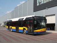 Gotowy Solaris Urbino IV 12 Hybrid na terenie fabryki (źródło: facebook prezydenta Płocka)