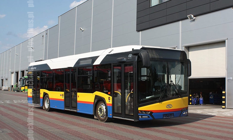 Gotowy Solaris Urbino IV 12 Hybrid na terenie fabryki (źródło: facebook prezydenta Płocka)