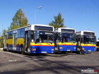 Ostatnie płockie Jelcze 120M (#718, #720, #722) chwilę przed opuszczeniem zajezdni