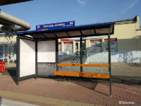 Nowa wiata na przystanku Kostrogaj, zajezdnia 04