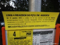 Informacja o objeździe na linii nr 4