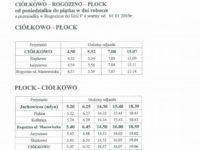 Nowy rozkład jazdy linii Rogozino - Ciółkowo