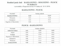 Nowy rozkład jazdy linii Rogozino - Radzanowo