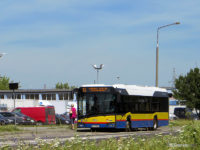 Linia 10 na tymczasowym przystanku Gawareckiego przy ul. Przemysłowej.