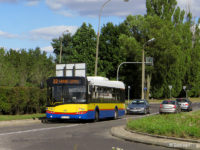 Autobus linii 22 na trasie objazdowej (łącznik pomiędzy ul. Chopina i al. Piłsudskiego)