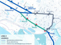Planowana modyfikacja trasy linii nr 4 w obrębie ul. Słonecznej
