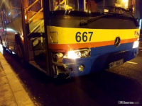 Uszkodzenia Mercedesa Conecto #667 po kolizji