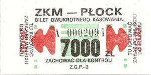 7000 zł - dwukrotnego kasowania (ze zbiorów Marcina Kozłowskiego)