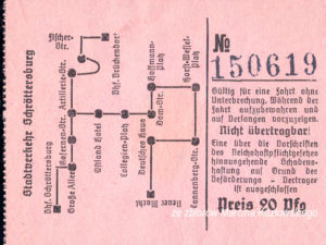 Bilet z czasów okupacji (ze zbiorów Marcina Kozłowskiego)