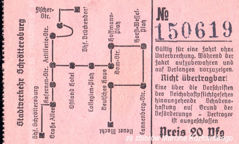 Bilet z czasów okupacji (ze zbiorów Marcina Kozłowskiego)
