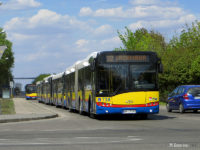 Kolejka zbisowanych autobusów na ul. Chemików