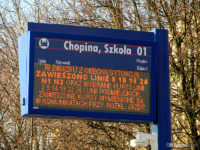 Komunikat na tablicy DIP (firmy mpTechnology)