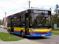 Karsan na ul. Filtrowej podczas jazd testowych