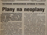 Artykuł o testach autobusu Neoplan N4020