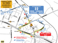 Trasa objazdu dla linii 32 (źródło: kmplock.eu)