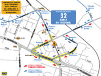 Trasa objazdu dla linii 32 (źródło: kmplock.eu)