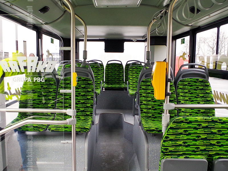 Wnętrze prezentowanego elektrobusa