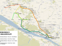 Mapa nowych linii do gminy Brodzeń Duży