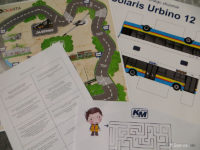 Na najmłodszych czekał m.in. model Solarisa do samodzielnego wycięcia i sklejenia