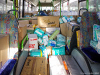 Każdy z trzech autobusów dla Żytomierza wypełniony został pomocą humanitarną