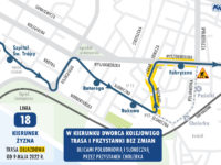 Objazd dla linii 18 w kierunku Żyznej (źródło: kmplock.eu)