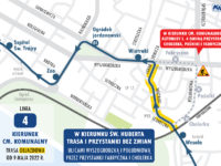 Objazd dla linii 4 w kierunku cmentarza (źródło: kmplock.eu)