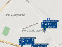 Opóźnienia na liniach 110, 111 i 112 (źródło: myBus)