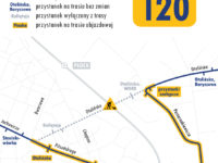 Trasa objazdowa linii 120 (źródło: kmplock.eu)