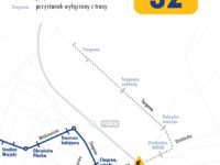 Trasa objazdowa linii 32 (źródło: kmplock.eu)