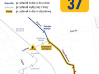 Trasa objazdowa linii 37 (źródło: kmplock.eu)