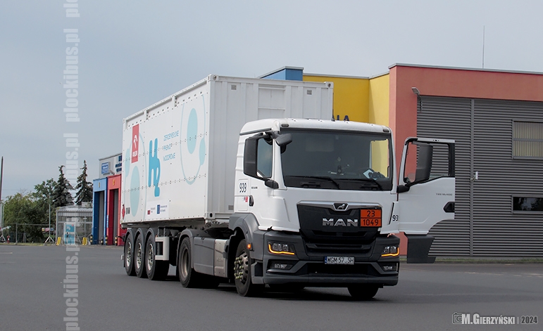 Pojazd przewożący wodór