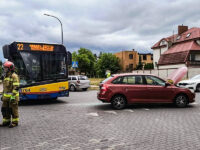 Kolizja z udziałem Solarisa #764 (fot. KMP w Płocku)
