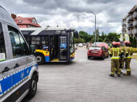 Kolizja z udziałem Solarisa #764 (fot. KMP w Płocku)