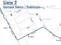 Objazd dla linii 2 (źródło: kmplock.eu)